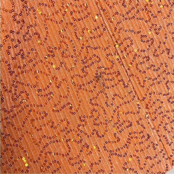 STINE GOYA Sequin Metallic Rib Knit Pleated Draped Front Sleeveless Mini Dress S - Picture 13 of 13